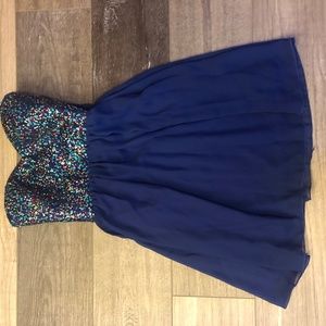 Blue Sequin Dress - Size S